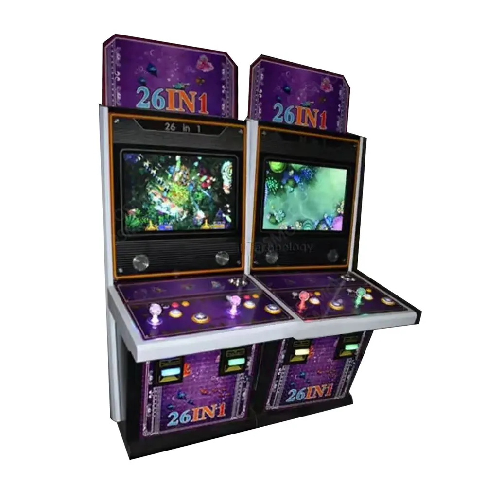 

26 in 1 Mini 2 Player 32 Inch Video Arcade Game Fish Table Coin Operated Games