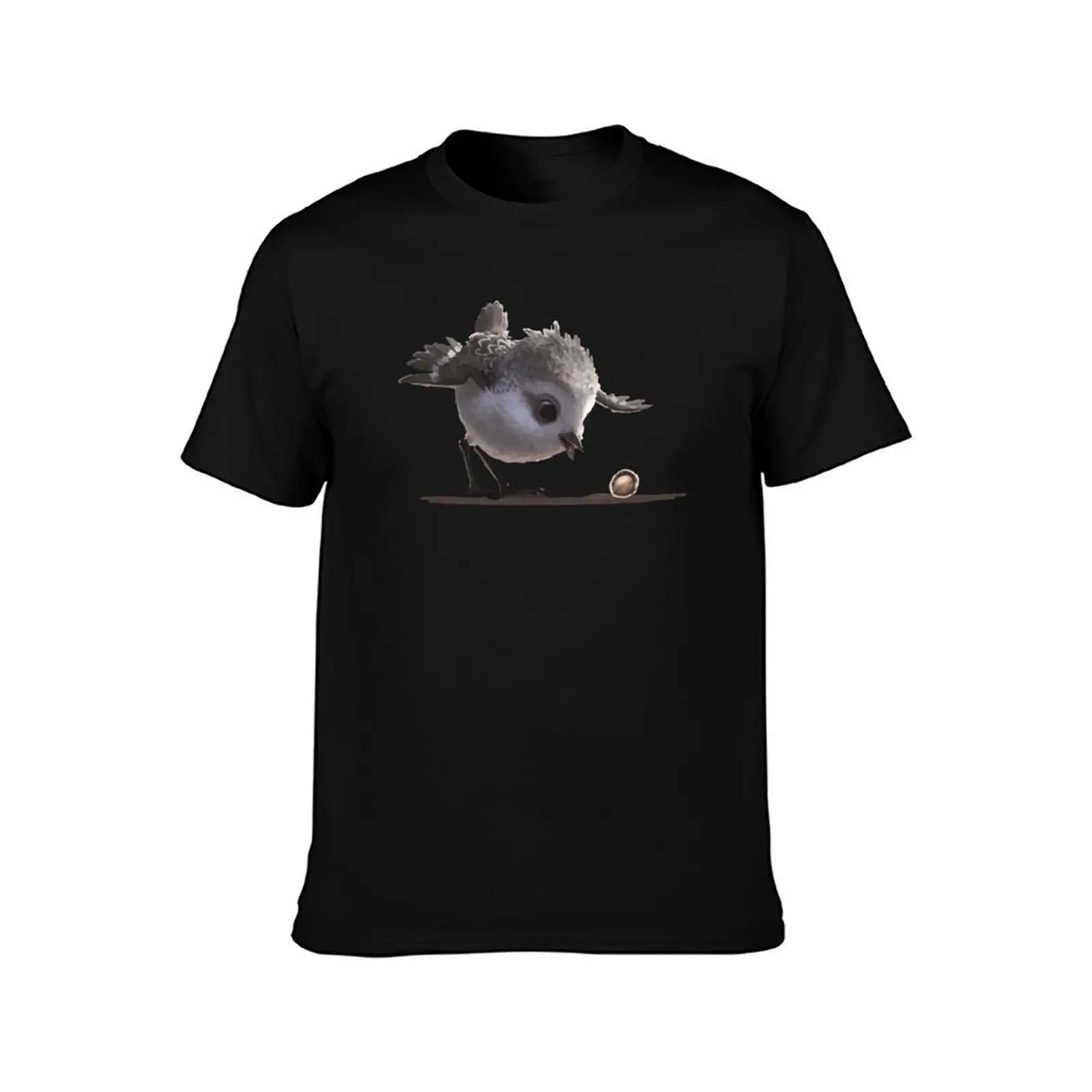 Water-colored Brushed Sandpiper T-Shirt Big Size Short Sleeve Casual Top T-Shirt