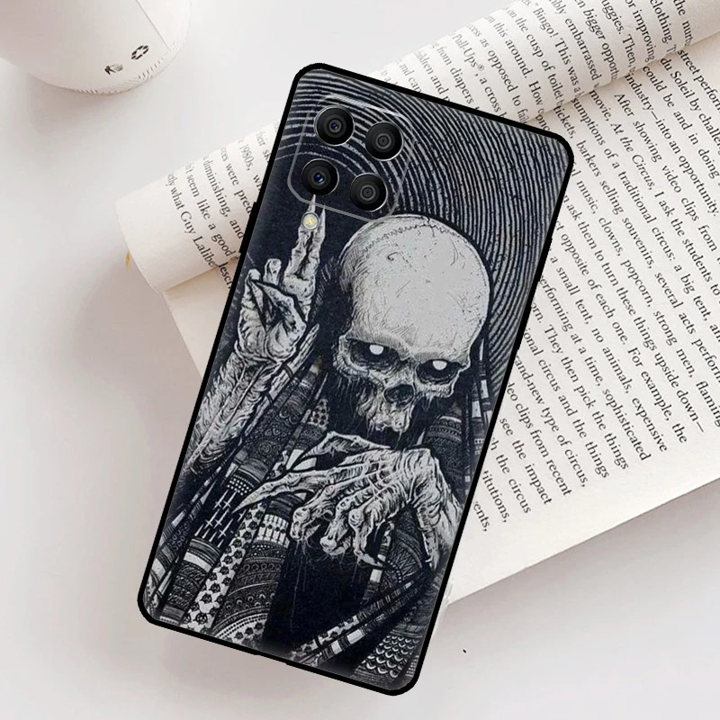 Moda gótica crânio caso para samsung galaxy m12 m56 m06 m32 m52 m35 m55 m15 m11 m13 m14 m16 m36 m31 m53 m34 m54