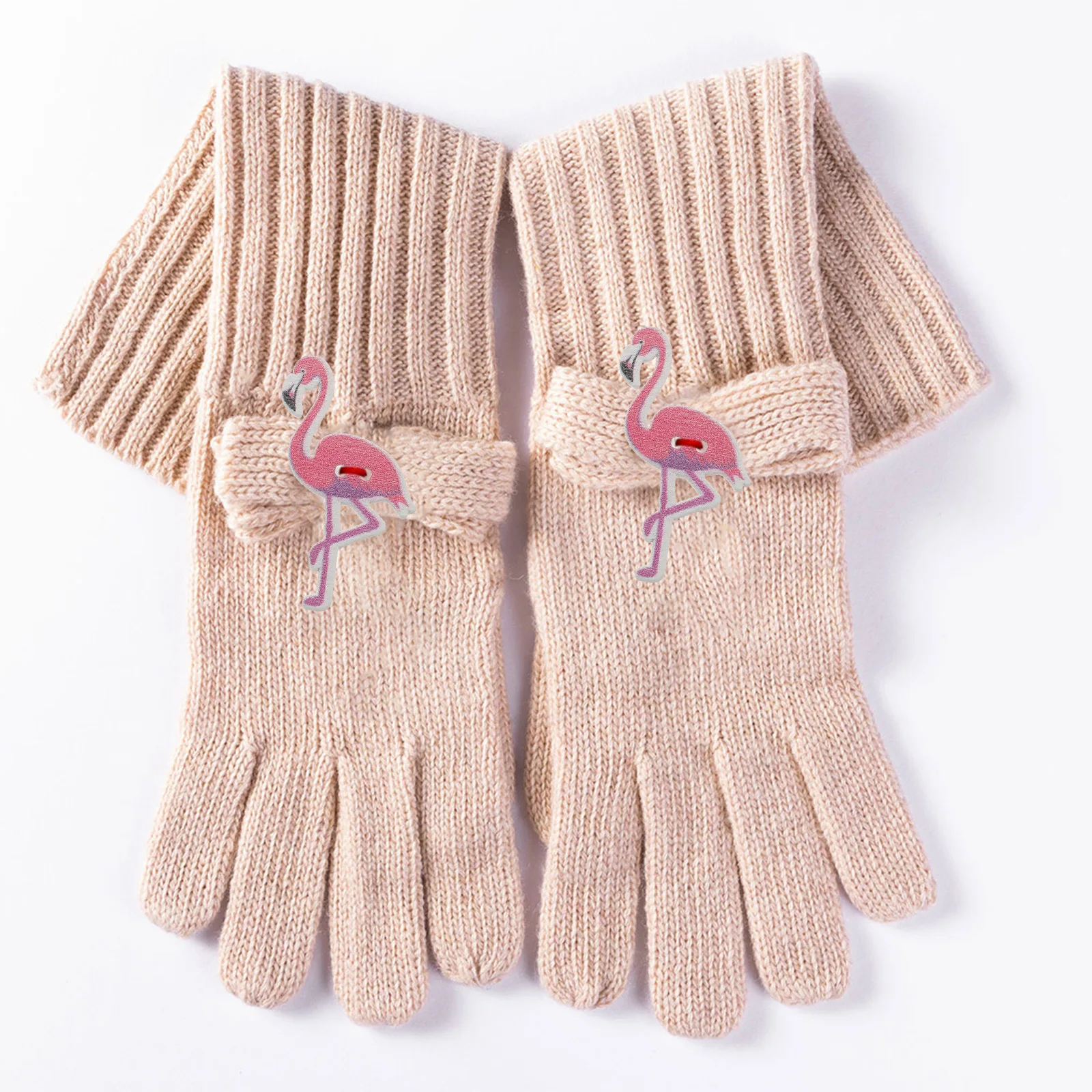 

50pcs Nordic Style Wooden Buttons Flamingo Pattern For Sewing Diy Scrapbooking Kids Craft Decorative Animal Button Set Pink