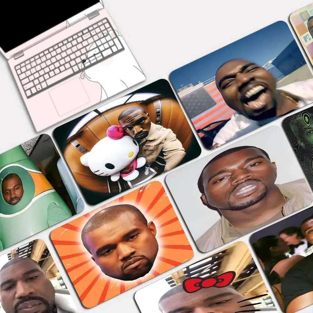Funny K-KanyES W-Wests DIY Office Computer Desk Mat Table Keyboard Big Mouse Pad Laptop Cushion Non-slip for PC Mouse Carpet