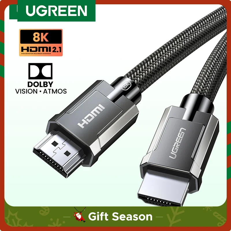 Ugreen-Cable HDMI para Xbox X, PS5, Xiaomi Mi Box 8K/60Hz, 4K/120Hz, 48gbps, HDR10 +