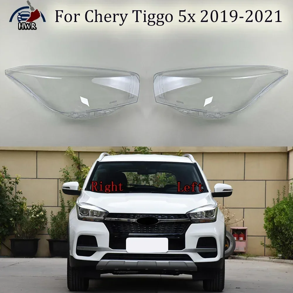 

Car Headlamp Housing Transparent Mask Cover Headlight Shell Plexiglass Replace Original Lens For Chery Tiggo 5x 2019 2020 2021