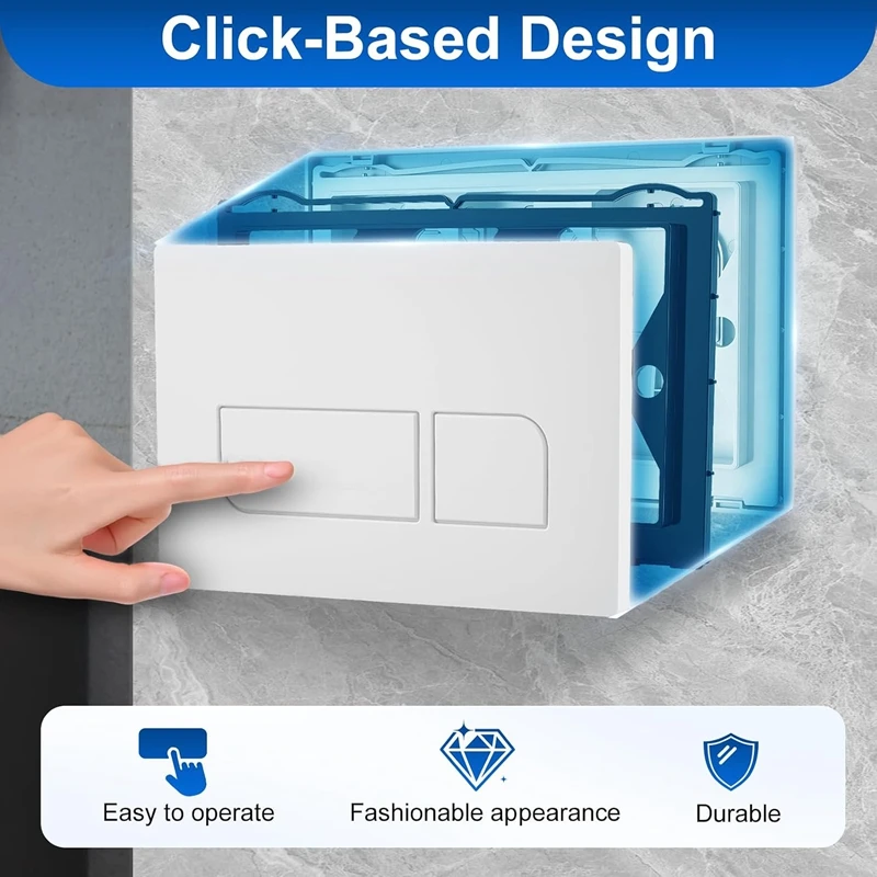 Dual-Flush Actuator Plate for Concealed Cisterns Jet Fit for Geberit Sigma01/20/21/30/50 UP300/320 Wall Mount Toilets Series