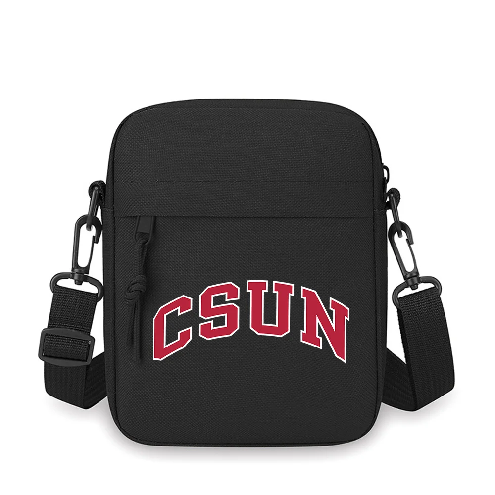 

CSUN logo letters university sports Men Crossbody Bag Single Shoulder Women Cartoon Anime Film Printing Design Unisex