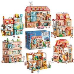 Big Building Blocks Suit Villa Children Play House Compatible Large Bricks Assemble Children Kids Girl DIY Creativity Toys Gift