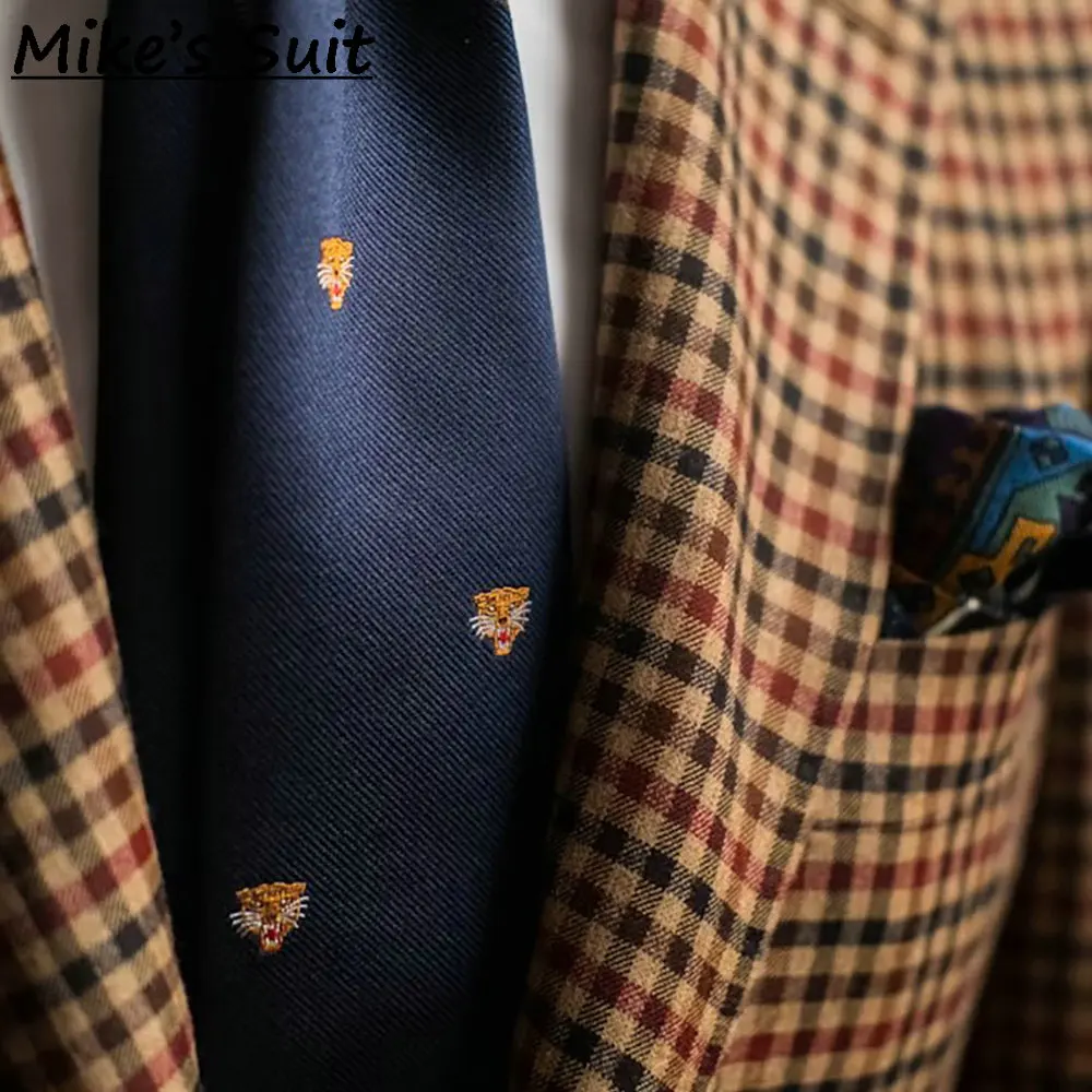 Men Two Buttons Notch Lapel Sports Suit, Warm Mini Glen Check Wool Tweed Fabric, Country Wedding Relax Fit Suits
