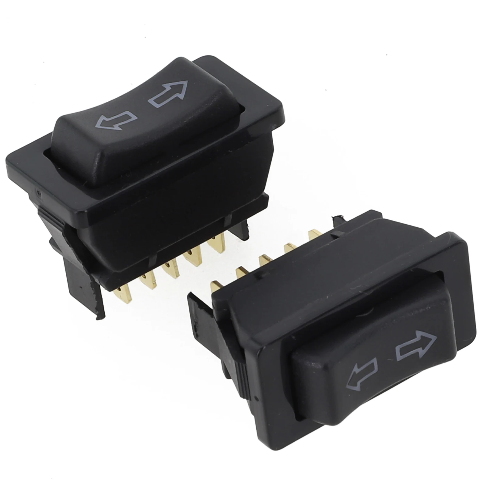 Juego de dos interruptores basculantes eléctricos momentáneos de 12V para funciones de subida/bajada de antena de coche, con 5 pines y luz azul