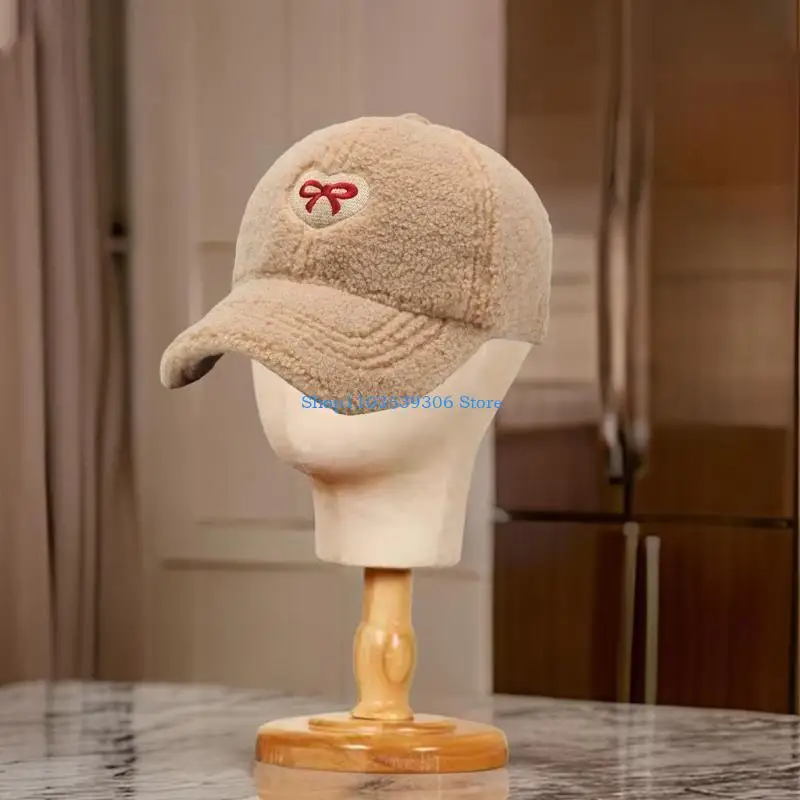 400A ปัก Bowknot เบสบอลหมวก Unisex Vintage หมวกกีฬา Headwear แบบปรับได้ Idol อุปกรณ์กิจกรรมกลางแจ้ง