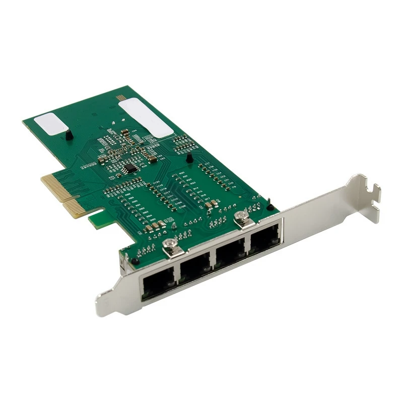Quad-Port PCI-E Gigabit Netwerkkaart PCI-E X1 I350-T4 RJ45 Desktop Zachte Router Gigabit Netwerkkaart
