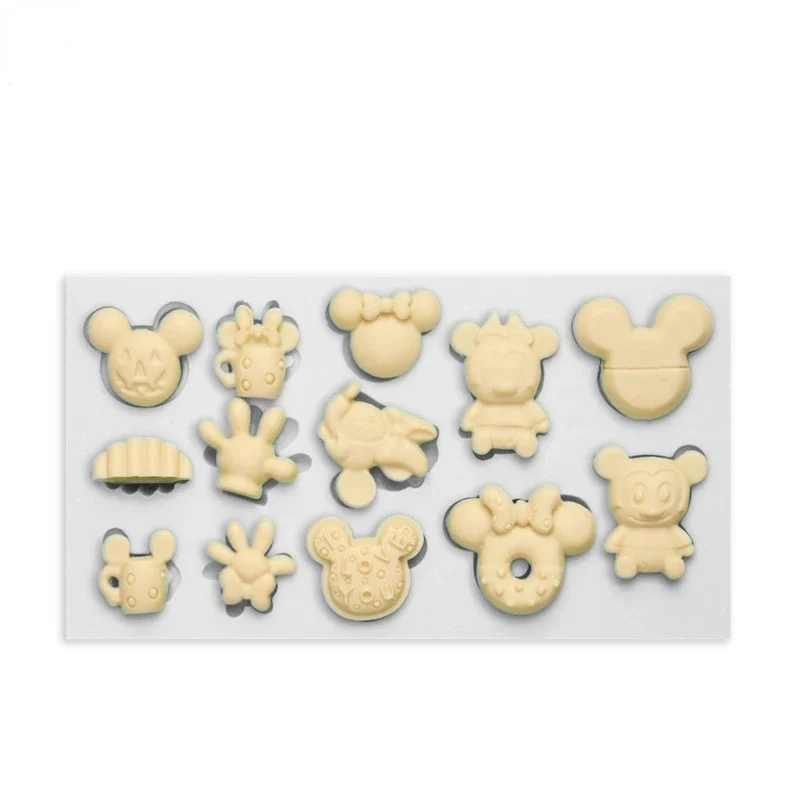 Disney Mickey Mouse Silicone Mold Cartoon Anime Silicone Chocolate Cake Cookie Baking Fondant Silicone Mold Kitchen Supplies New