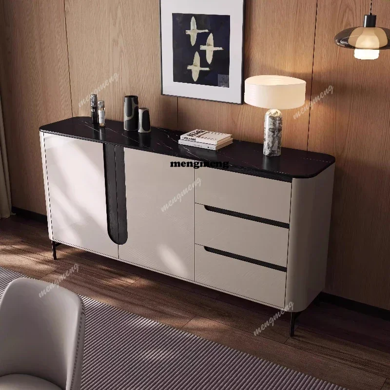 

modern simple entrance cabinet Light luxury dining side cabinet minimalist living room partition storage bucket against the wall