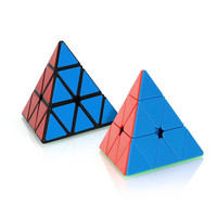 YongJun GuanLong 3x3 V2 Pyramid Magic Cube Triangle Shaped 4-Sided Educational  Speed Cube Children's Puzzle Cubo Magico Toys
