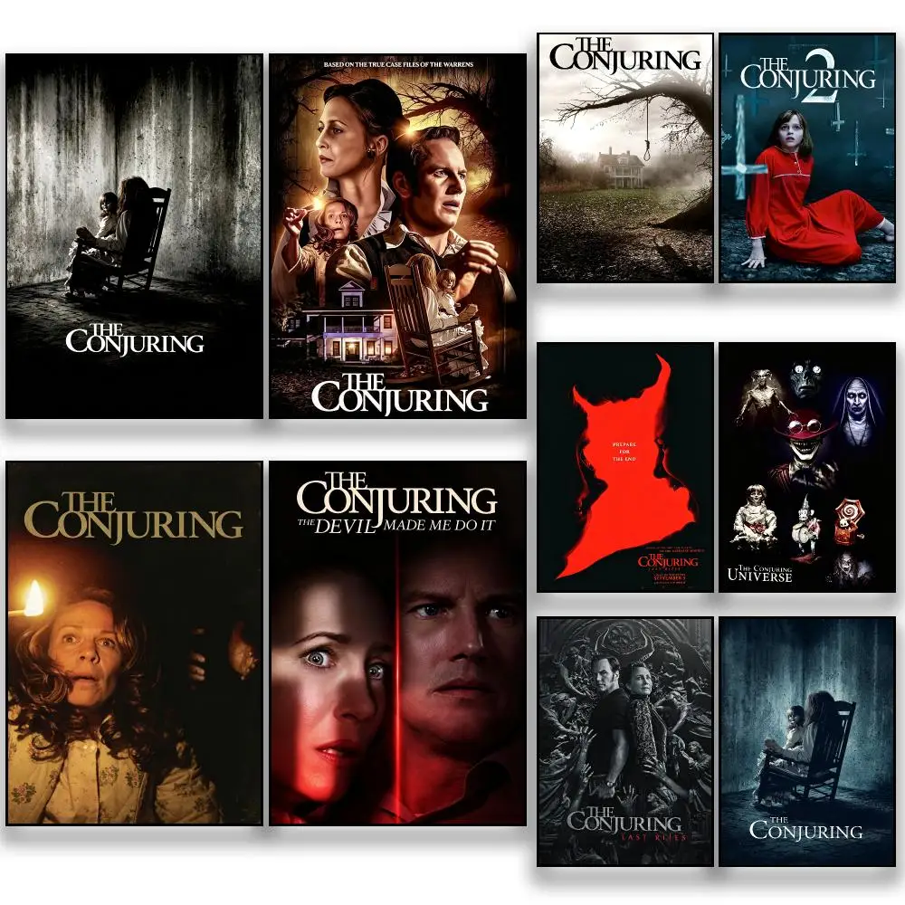Film-Supernatural Ghost Story Horror The Conjuring Poster HD Removable Wall Art Gift Bedroom Lounge Dorm Office Gaming Cafe Bars