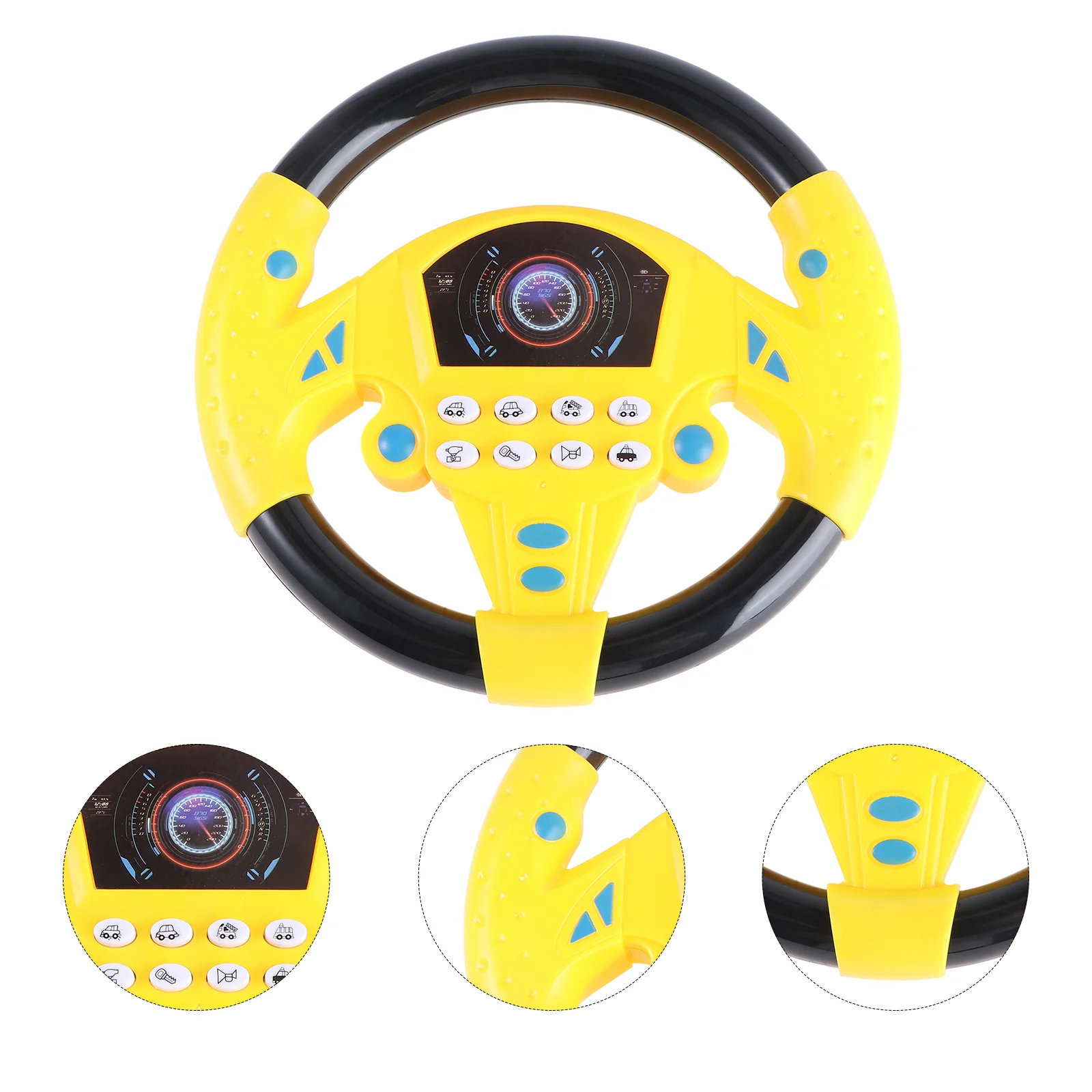 Car Toys Educational for Kids Pretend Baby Steering Wheel Yellow Driving Preschool