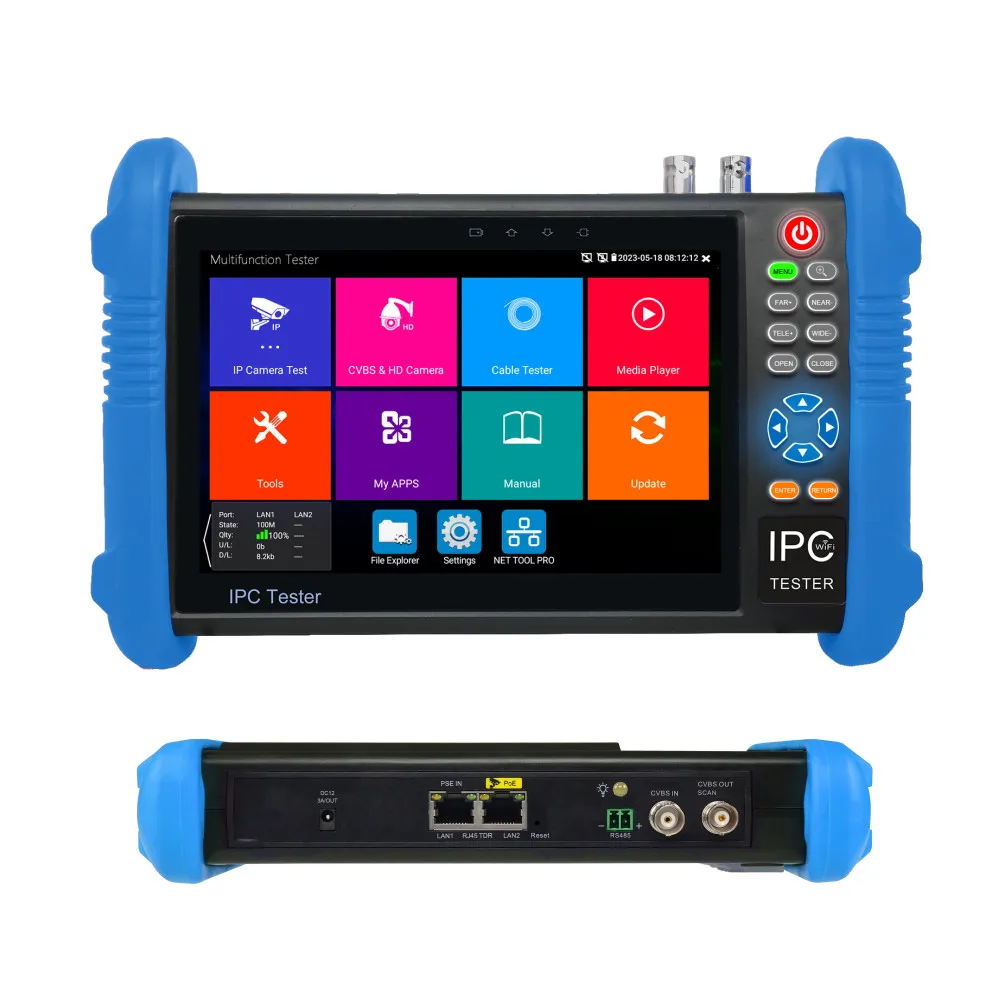 

Тестер-монитор для видеонаблюдения с инструментом для проверки кабелей, 8K монитор для камер AHD TVI CVI, набор для тестирования IP-камер 8K, комплект для тестирования и установки систем видеонаблюдения