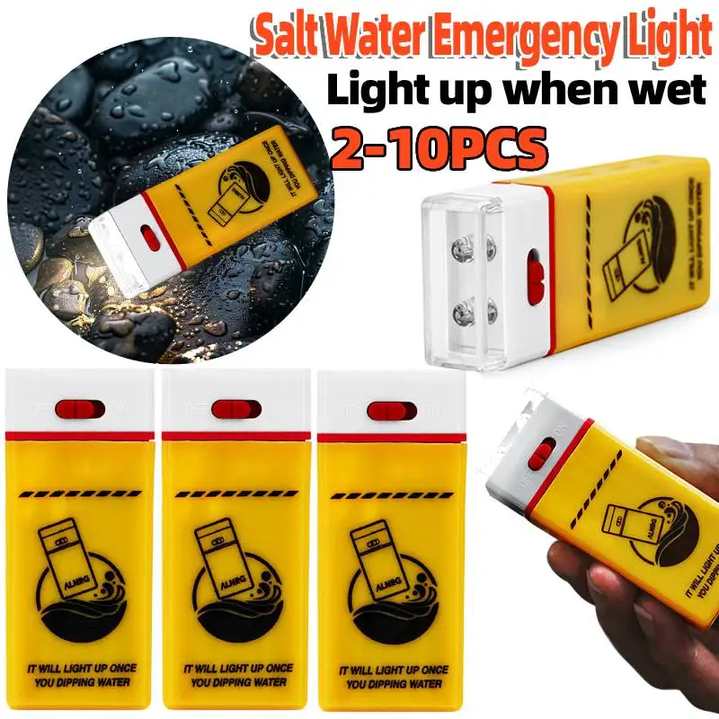

2-10pcs Portable LED Salt Lamp Earthquake Outdoor Survival Lights Battery-Free Emergency Lantern Non-polluting No Charging