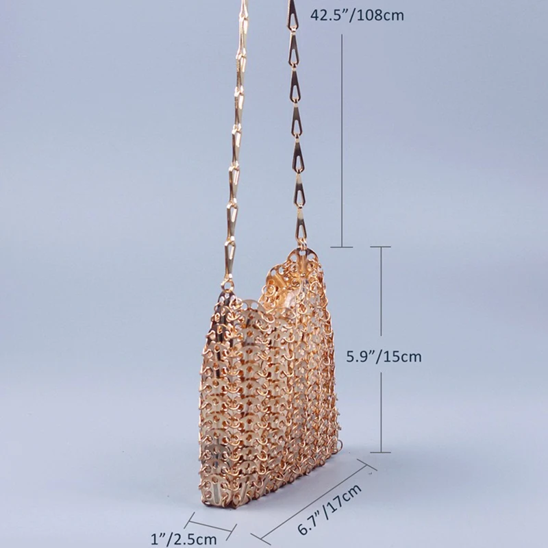 Imagem -06 - Luxo Designer Clutch Bags Handmade Sequined Woven Tote Bolsa para Senhoras Sliver e Gold Party Wallet Alta Qualidade