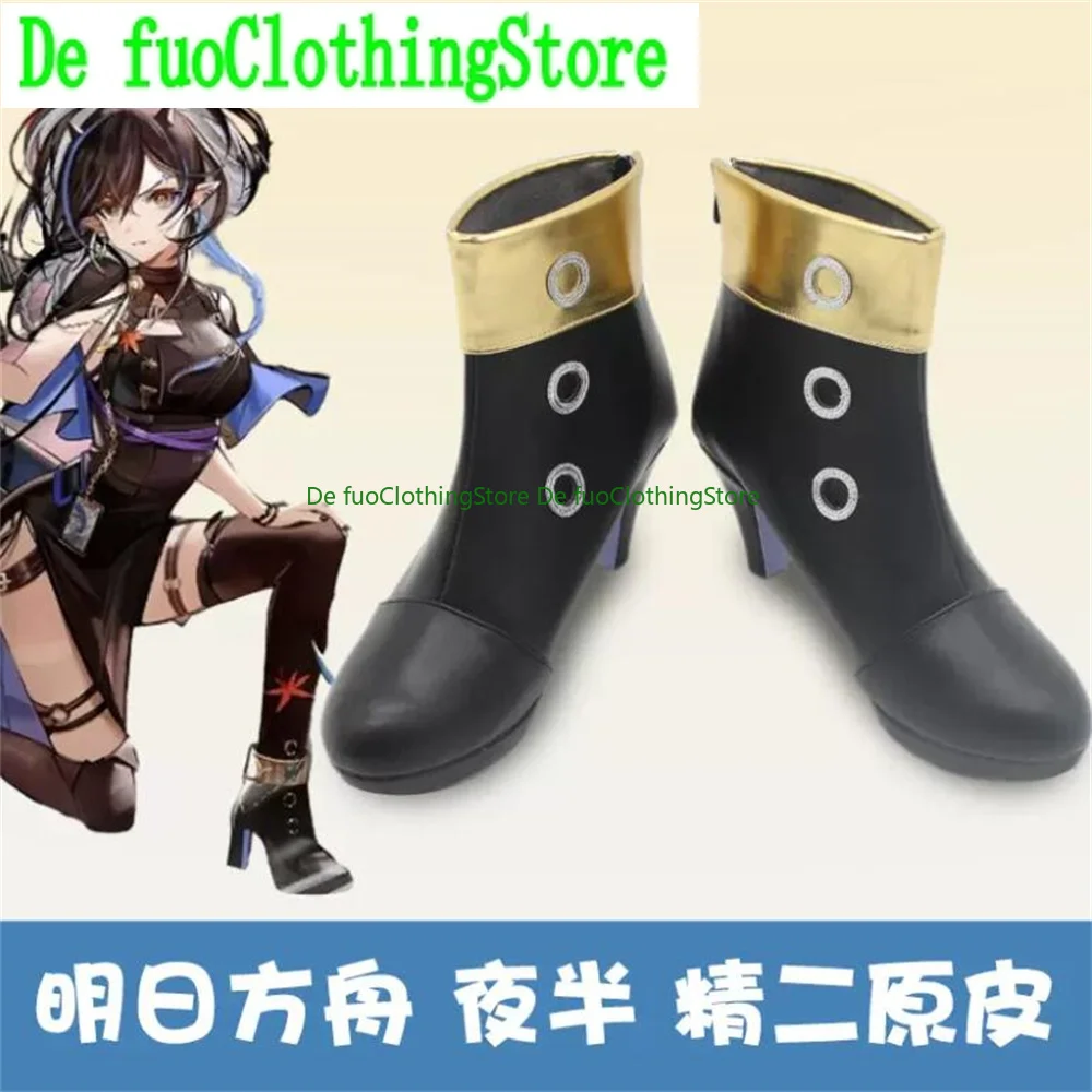 

Blacknight Arknights Cosplay Shoes Boots Game Anime Party Halloween Christmas DefuoClothing Shoes Store