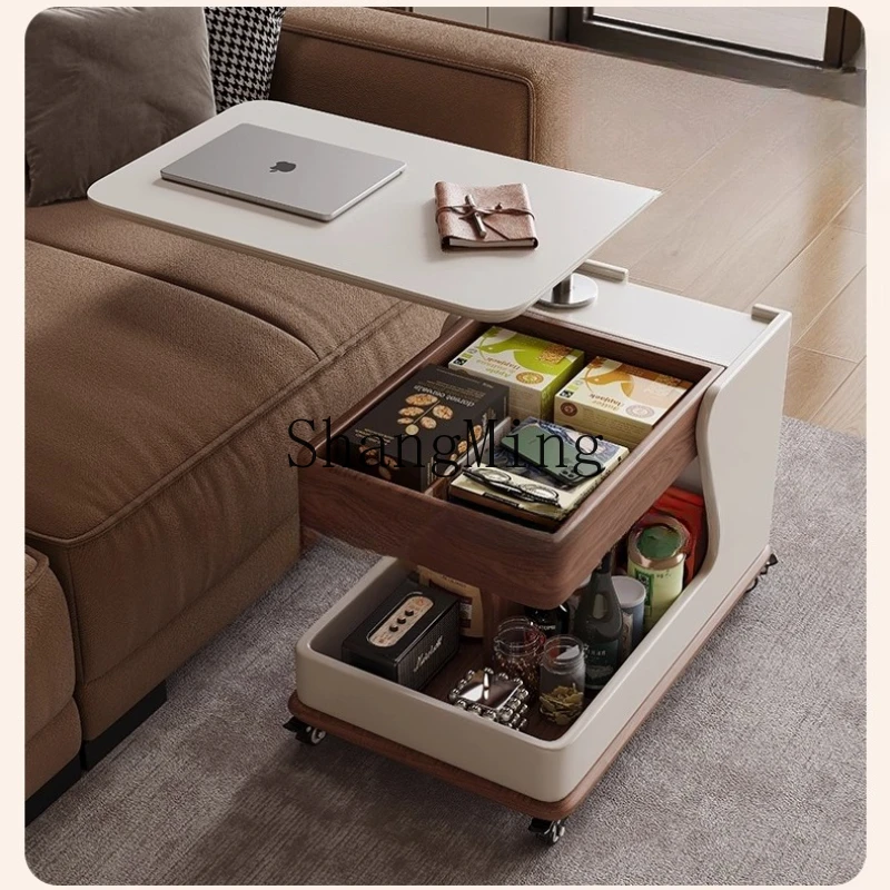 

FG removable sofa side few trolleys rock slabs multi-functional lifting solid wood creative living room home