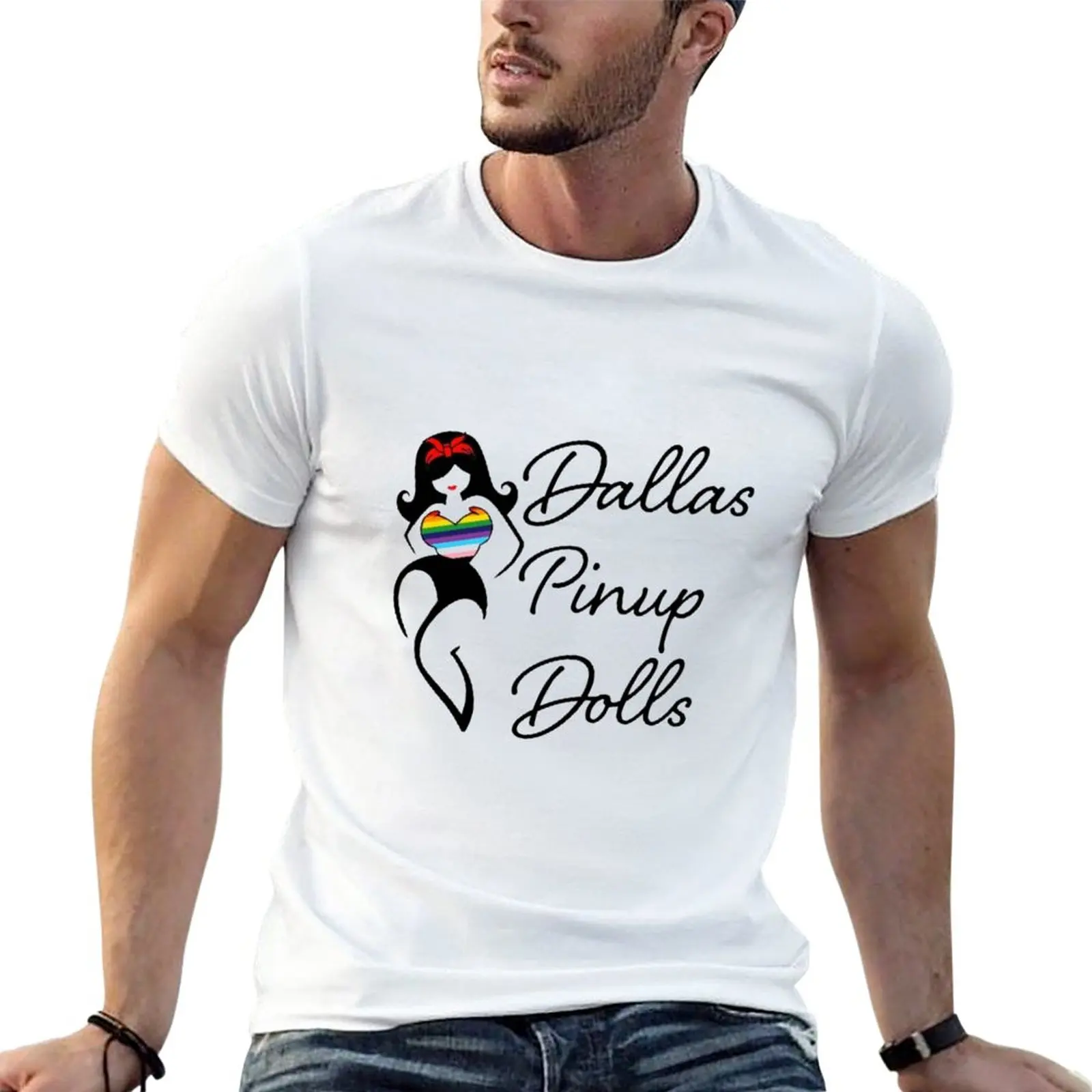 Dallas Pinup Dolls - Image Logo - Light Background T-Shirt oversizeds sublime mens tall t shirts