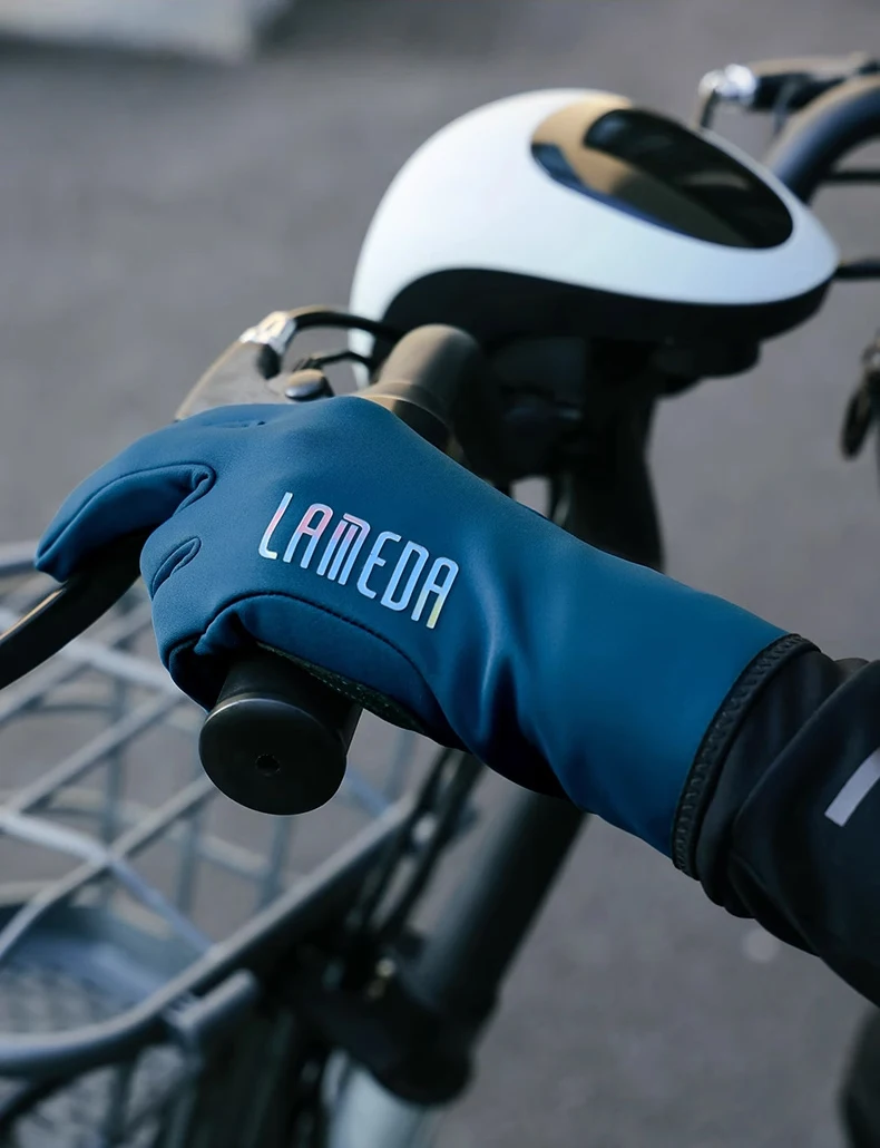 LAMEDA Winter-Fahrradhandschuhe Vollfinger Touchscreen Wasserdicht Winddicht Thermofleece Fahrradhandschuhe für Männer und Frauen bei Kaltem Wetter – Detail 19