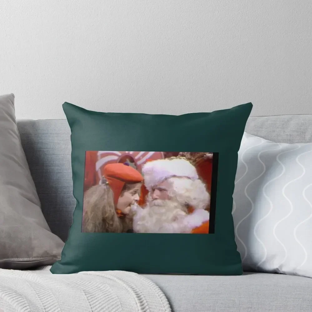 Gilda sits on Santa's knee Throw Pillow Christmas Cushion For Home Anime Pillow Cover pillow