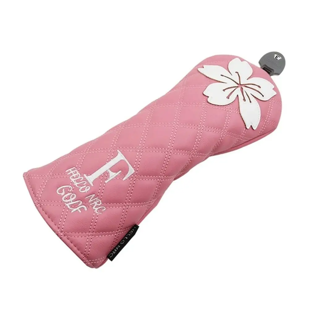 

Sakura Pattern Golf Head Cover PU Leather Waterproof Golf Club Protector Protective Cover Pink Flower Wood Headcover