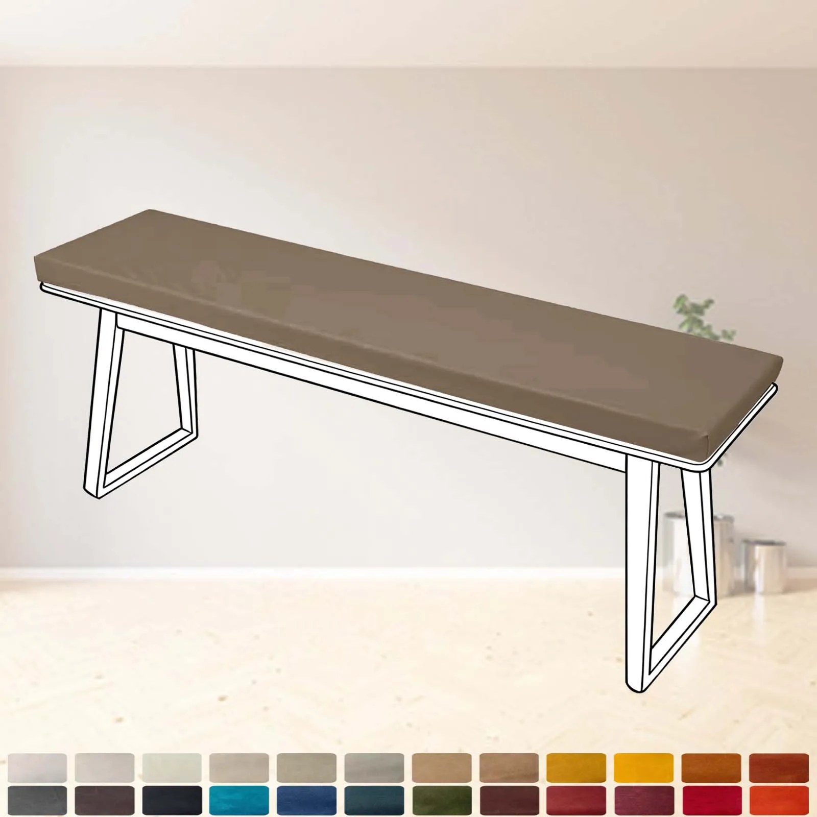 

Waterproof Leather Windowsills Cushion for Home Oilproof Bay Window Seat Pad for Balcony Bench Cushion Seat with Non-slip Sole