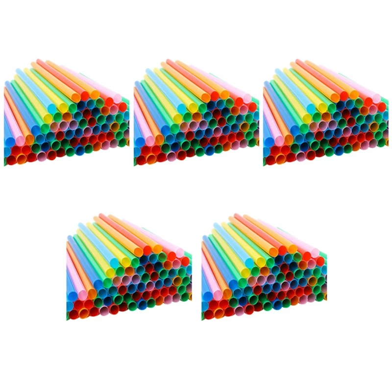 

JHD-1500Pcs 10.3In Jumbo Straws Smoothie Straws Milkshake Straws Extra Wide Extra Long Assorted Bright Colors