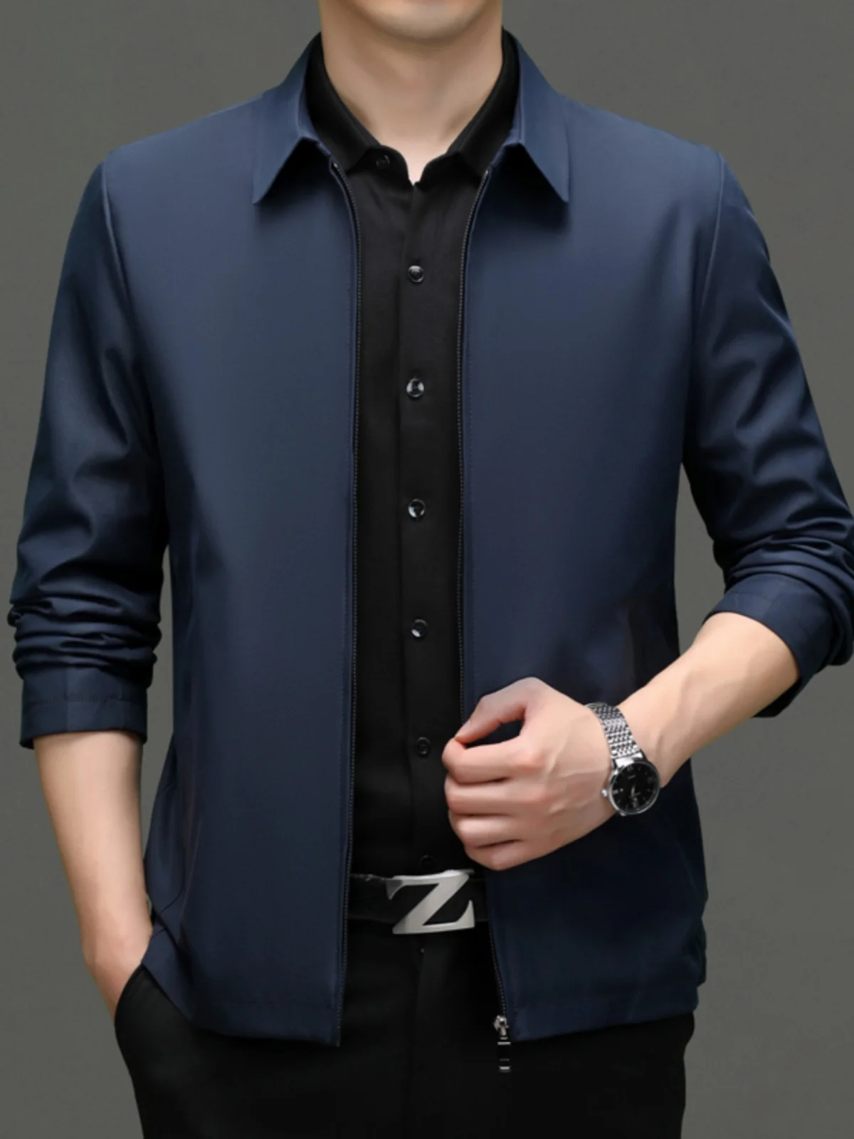 

Мужская повседневная одежда Paul с воротником-джатом Busin Adstrative Sle, весенне-осенняя одежда Faion Ci, ветрозащитная молния с подставкой