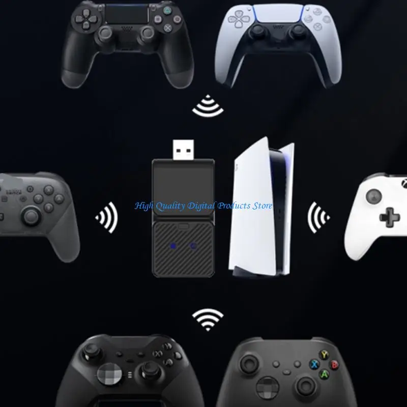 U2JE อุปกรณ์เสริมสำหรับเล่นเกมตัวรับสัญญาณไร้สาย Gamepad Converter Dongle สำหรับ X1S XSX NS Switchs USB อะแดปเตอร์