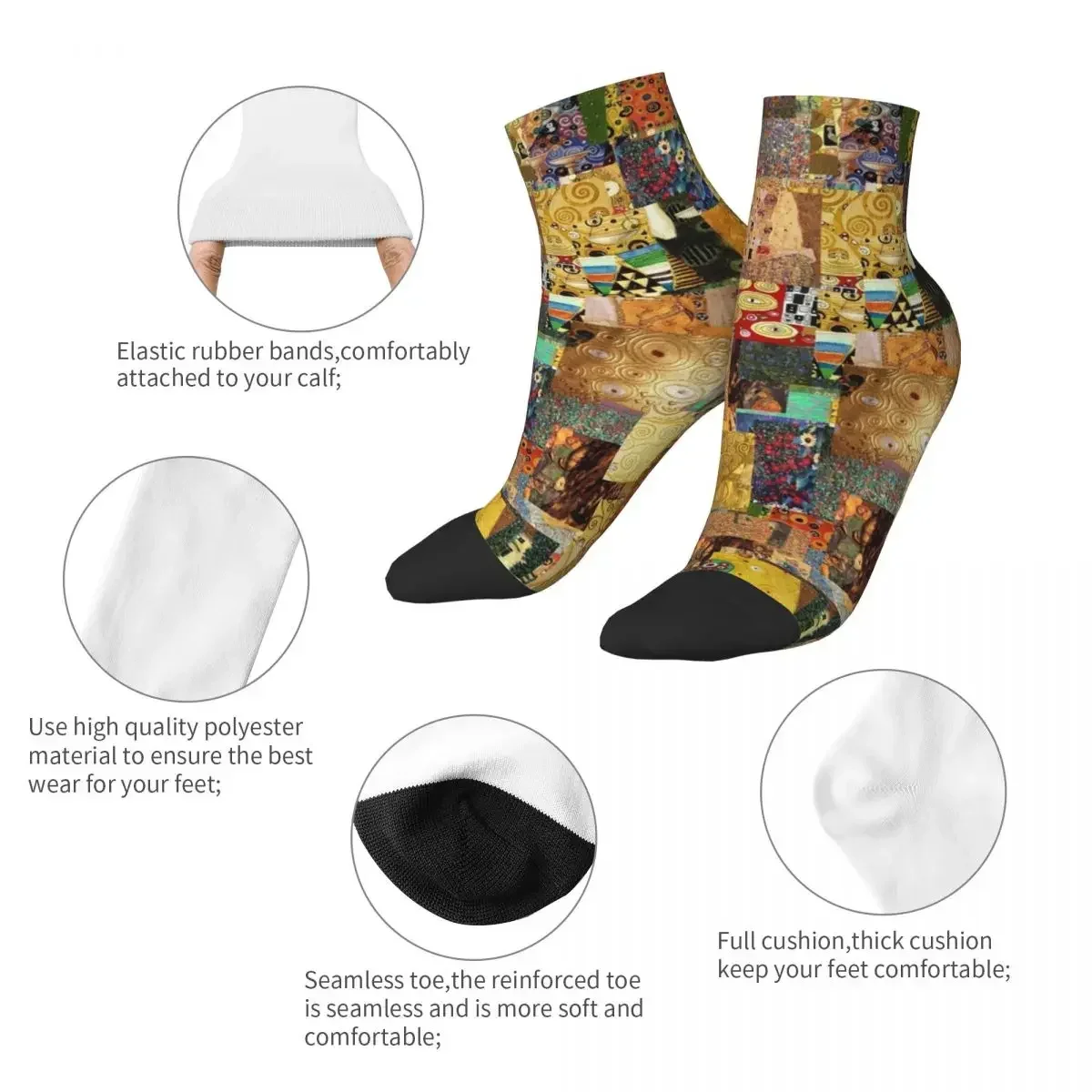 Gustav Klimt Socks Harajuku Super Soft Stockings All Season Socks Accessories for Man's Woman's Christmas Gifts