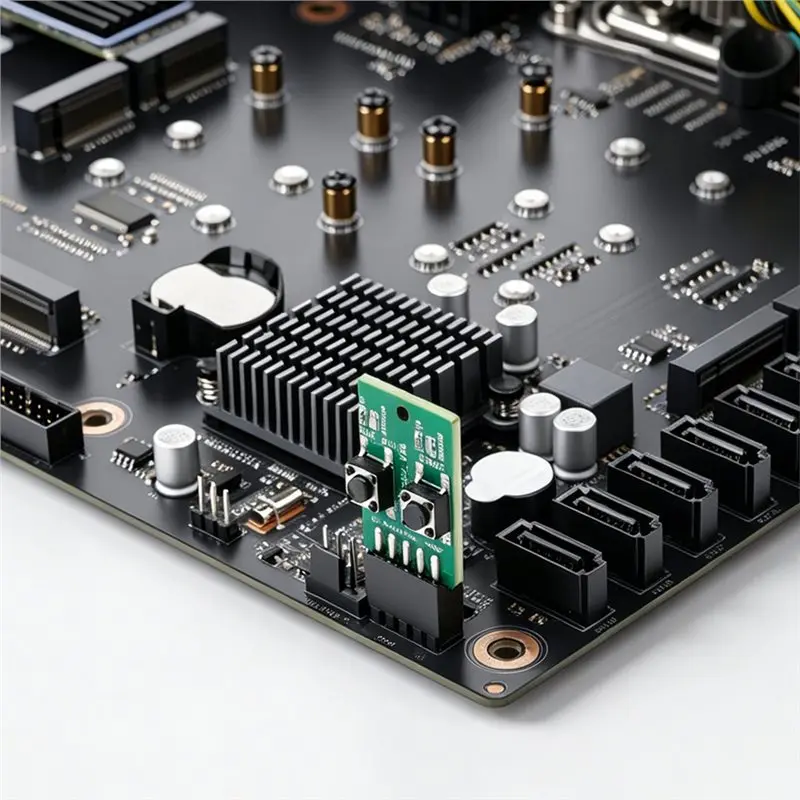 A93PHOT! PC Case Test Board Power Reset Switch External Module 9Pin Motherboard Header Power LED HDD Indicator For Computer DIY