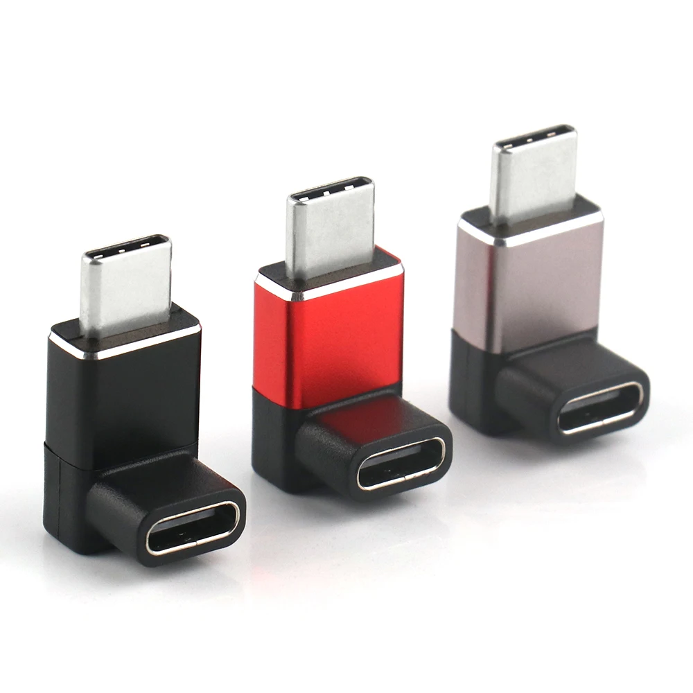محول UGOjP USB من النوع C OTG USB4.0 40 جيجابت في الثانية 240 وات USB C إلى النوع C محول شحن سريع 90 °   محول بيانات USB C لهاتف ماك بوك