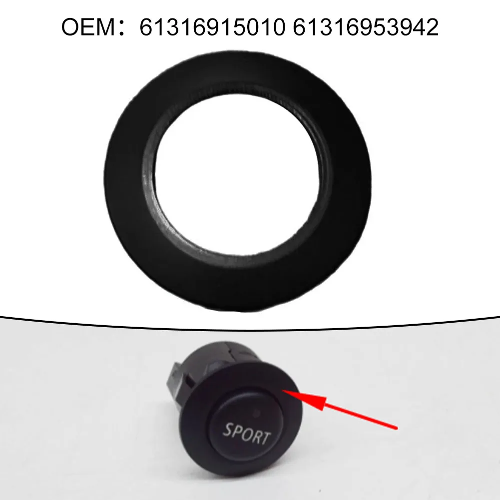 Interior Restoration Part Sport Mode Switch Trim Black Finish Trim Factory Look for restore Automotive-grade ABS Plastic