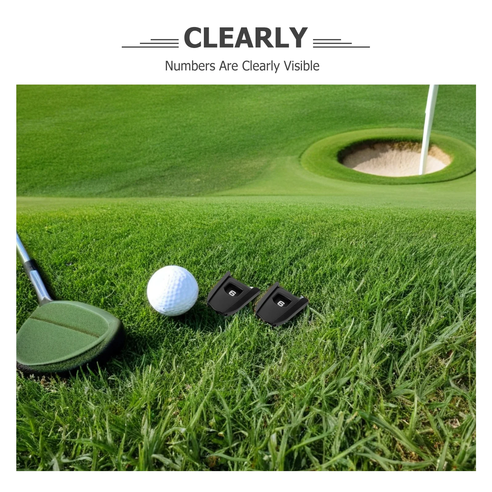 6 قطعة غطاء رأس نادي الغولف العلامات عدد كبير تسميات للرجال دائم Abs المضادة للخدش إكسسوارات الغولف العالمي صالح للسائقين #3