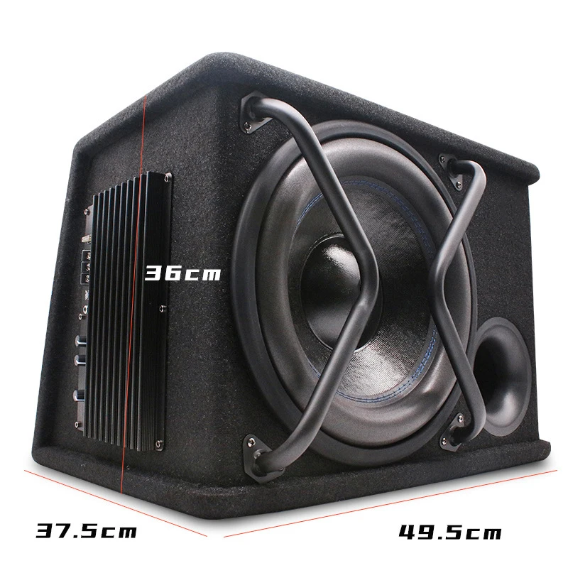 High-power car 12V speaker modified car audio active trapezoidal overweight 12-inch subwoofer K-1280APR