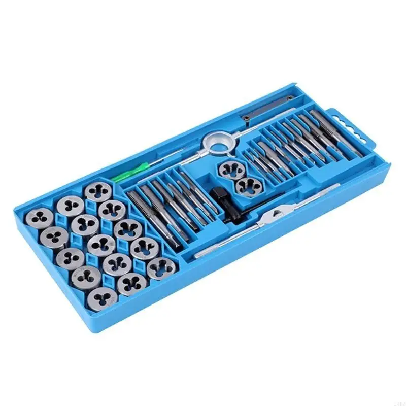 

24BA 40pcs Sturdy Threading Tool Set Tap and Die Set for DIY and Professional Use