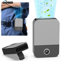 Portable Waist Fan 2000mAh USB Rechargeable 3 Wind Speed Mini Desk Fan Hanging Neck Fan for Camping Travel Sport Waist Clip Fan