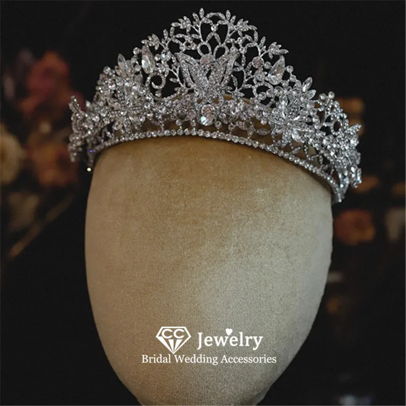 

CC Crystal Crowns Women Accessories Bridal Headpiece Engagement Hairwear Wedding Tiaras Separable Diadems Shining Charm AN513