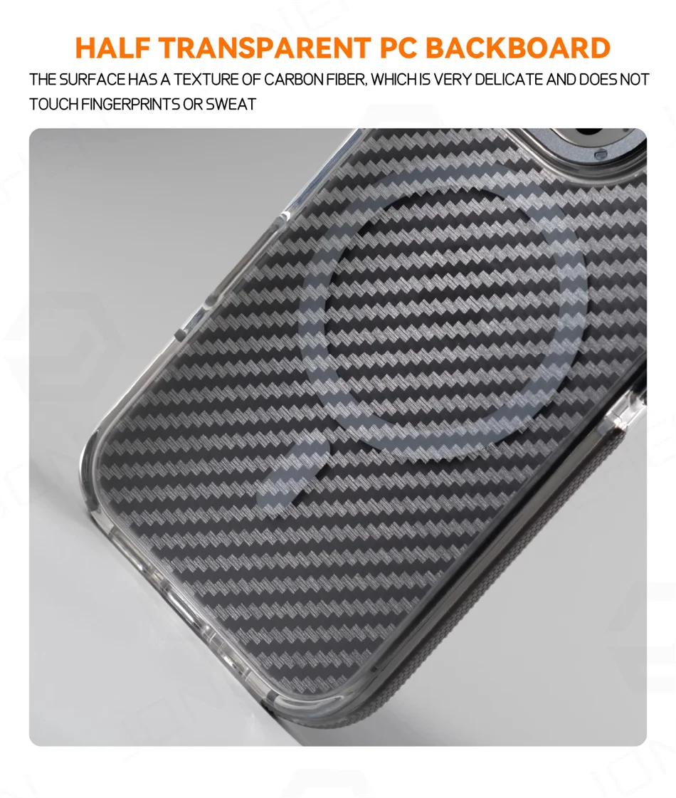 Luxury Armor Non-Slip Magnetic For Magsafe Carbon Fiber Pattern Case For iPhone 16 17 Pro Max 15 14 Plus 13 12 Shockproof Cover