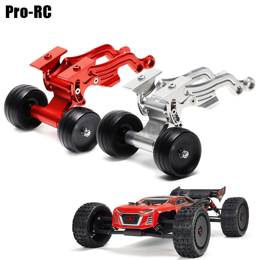 Aluminum Alloy Wheelie Bar & Anti-Roll Wheel Adjustable Angle Air Wing Seat AR320379 for ARRMA 1/8 TALION TYPHON Rc Car Part