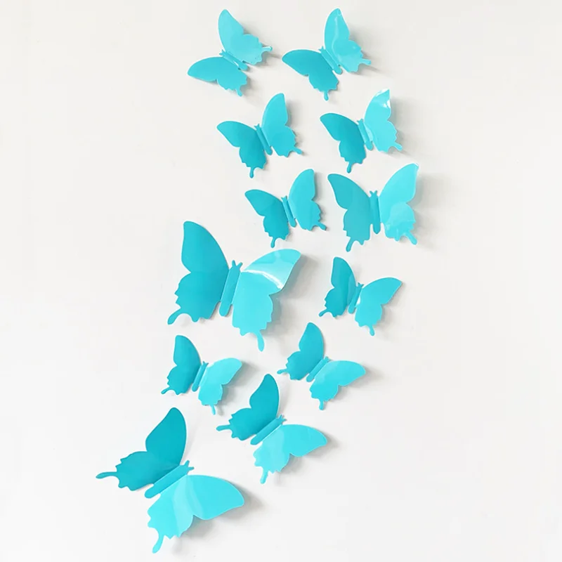 Three-dimensional Simulation Butterfly Wall Stickers Plastic PVC Creative DIY Decoration Festival Wedding Refrigerator Stickers