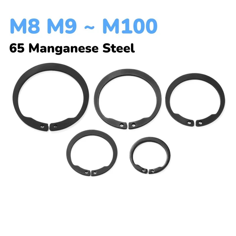 M8 M9 M10 M11 ~ M100 Black M1408/AV 65 Manganese Steel Reverse-Acting Shaft Retaining Rings