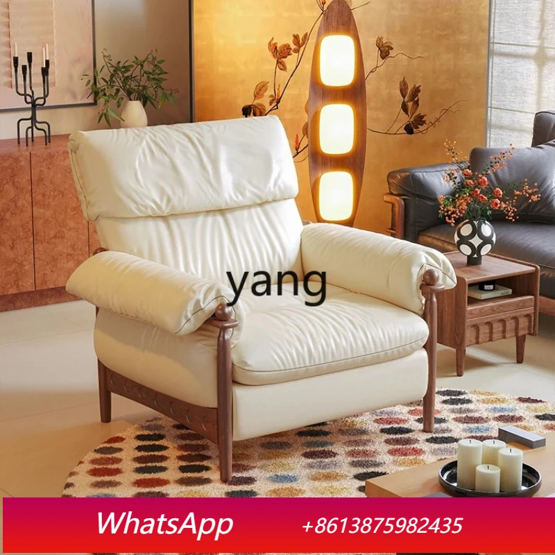 

LT Multifunctional Electric Single Sofa Chair Medium Antique Lazy Chair Retro Solid Wood Chair