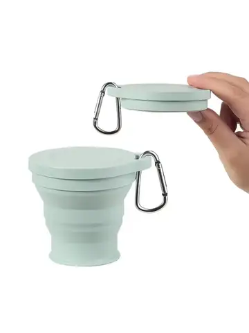Outdoors Silicone Folding Cup with Hanging Hole Creative Water Cup Travel Portable Washing Cup Fashion Travel Silicone Cup