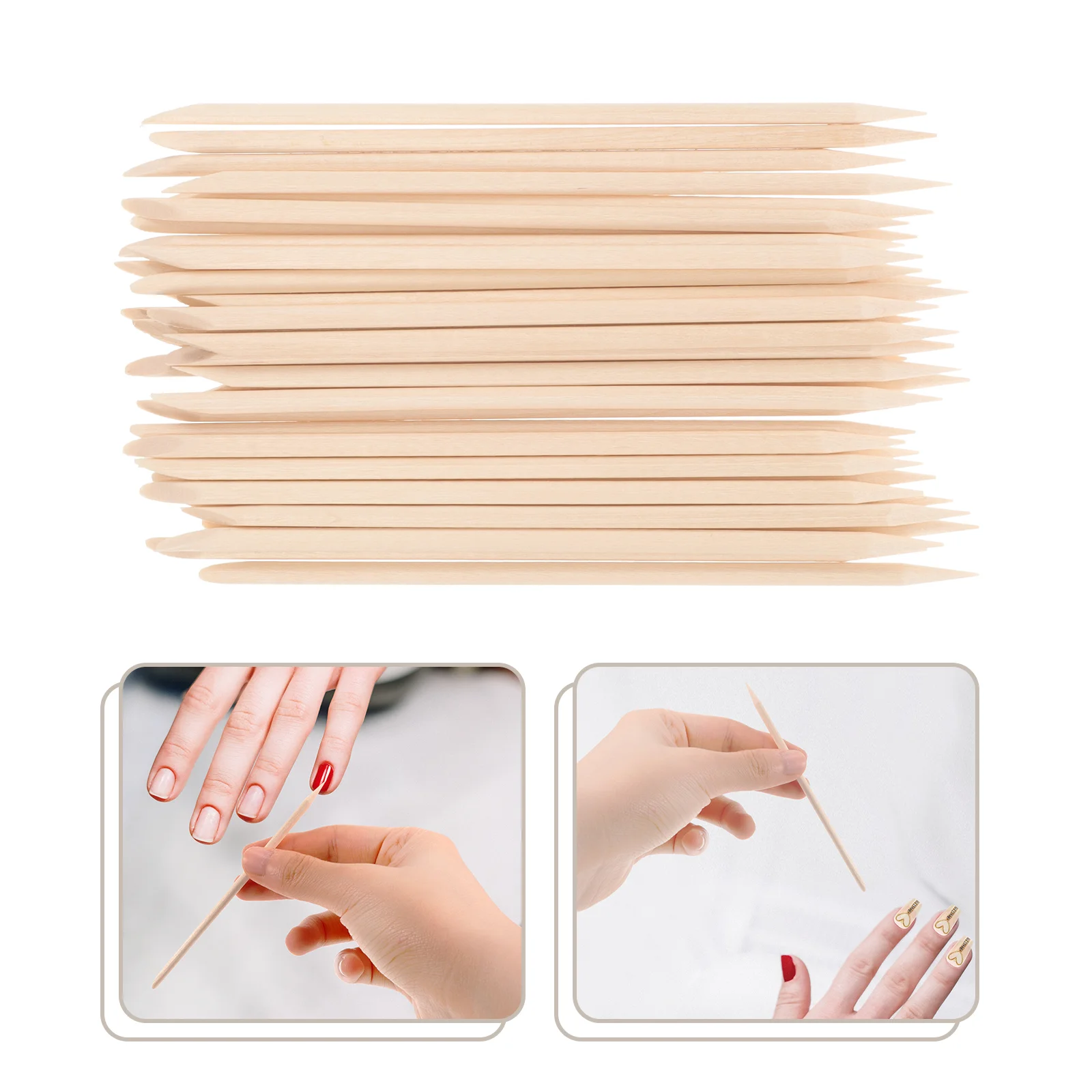 100-delige nagelpuntboorstokgereedschap voor manicure nagelriemschuiver toolkit houten stokken