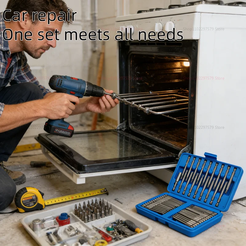 50/36 Pack 75mm Extra Long Magnetic Screwdriver Bits Set Includes Security Torx Star Hex Spline for Electronics DIY