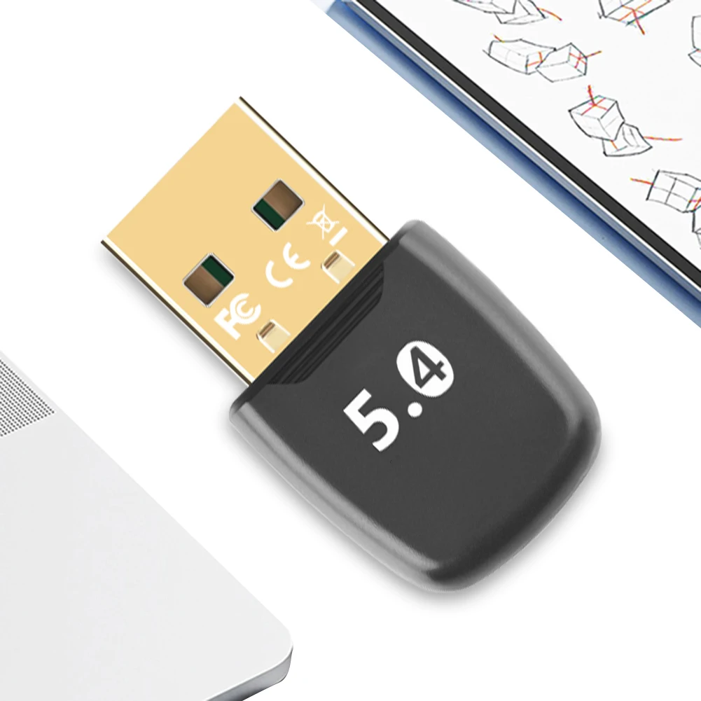 USB Bluetooth-Compatible 5.4 Adapter Audio Transmitter Receiver Wireless USB Adapter for PC Laptop Wireless Speaker